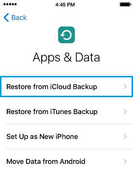 does app data backup to icloud