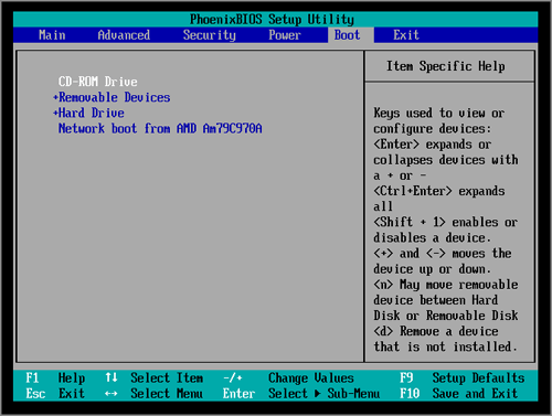insydeh20 setup utility hp windows 7 boot error