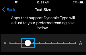 Change Text Size on iPhone