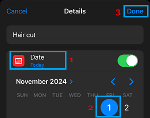 Change Reminder Date on iPhone