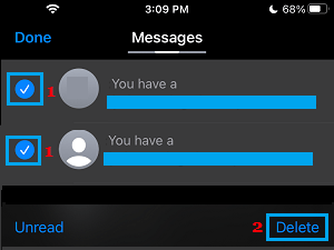 Delete Message Threads on iPhone