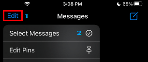 Select Messages to Edit on iPhone