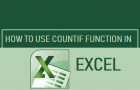 COUNTIF Function in Excel