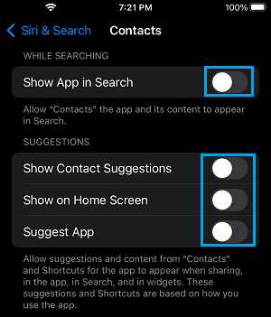 Disable Siri in Search On iPhone 