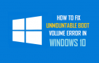 Fix Unmountable Boot Volume Error in Windows 10