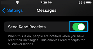 Enable Read Reciepts for All Contacts on iPhone