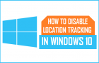 Disable Location Tracking in Windows 10