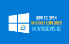 Open Internet Explorer in Windows 10