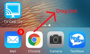 Drag App Out of Dock on iPhone