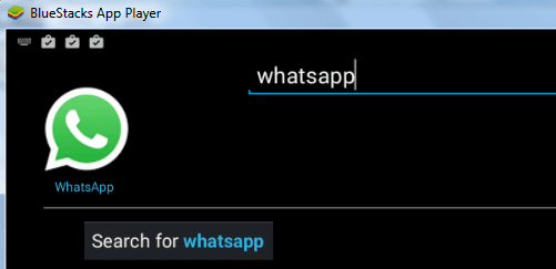 Search For WhatsApp on BlueStacks