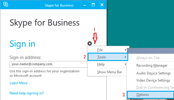 disable skype for business startup