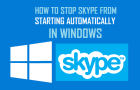 Stop Skype from Starting Automatically in Windows