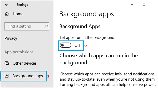 How to Stop Apps From Running in Background in Windows 10