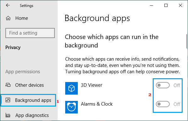 How to Stop Apps From Running in Background in Windows 10