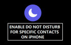 Do Not Disturb For Specific Contacts