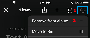 Remove Photo From Album in Google Photos