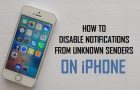 Disable Notifications From Unknown Senders On iPhone