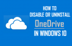 Disable or Uninstall OneDrive in Windows 10