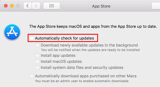 turn off automatic updates kindle for mac