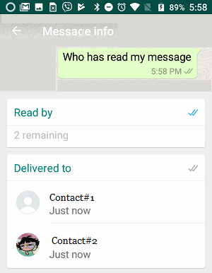 How to know who has read the messages in a WhatsApp group