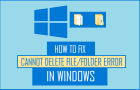 Can't Delete File/Folder in Windows