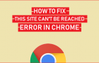 Fix This Site Can't Be Reached Error in Chrome