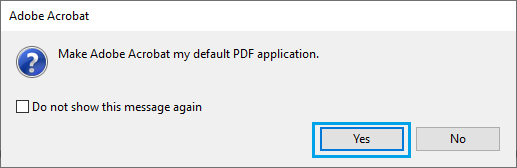 Make Adobe Acrobat As Default PDF Reader