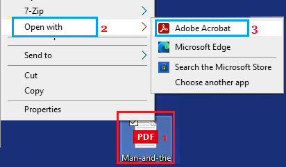 Open PDF File Using Adobe Acrobat