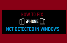 iPhone Not Showing Up in iTunes