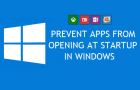 Prevent Apps from Opening At Startup In Windows