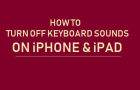 Turn OFF Keyboard Sounds on iPhone and iPad