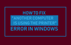 Another Computer is Using the Printer