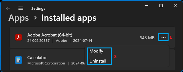 Modify Adobe Acrobat Reader Software Option in Windows