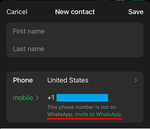 Checked Phone Number is Not On WhatsApp