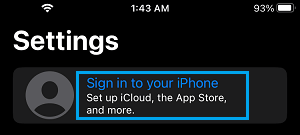 Sign In to iPhone