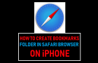 Create Bookmarks Folder In Safari Browser on iPhone