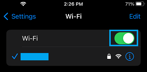 Enable Wi-Fi on iPhone