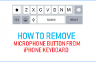 Remove Microphone Button From iPhone Keyboard