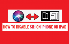 Disable Siri on iPhone or iPad