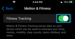 Enable Fitness Tracking on iPhone