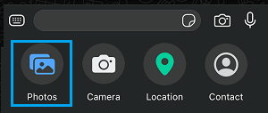 Add Photos Option in WhatsApp