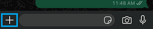 Add Attachment Plus Icon in WhatsApp