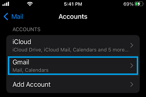 Select Email Account