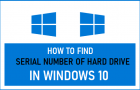 Find Serial Number of Hard Drive in Windows 10