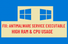 Antimalware Service Executable High CPU Usage