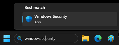 Open Windows Security App