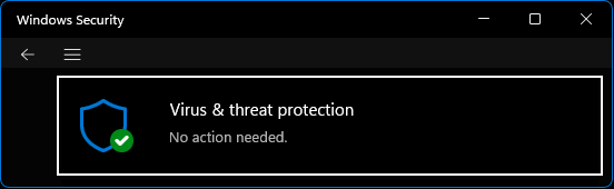 Virus & Threat Protection Tab in Windows 11