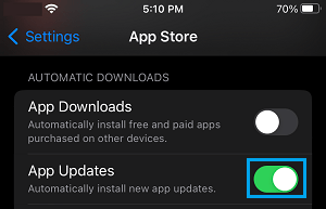 Enable Automatic Updates for Apps