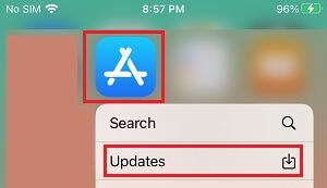 Update Apps From the Home Screen on iPhone