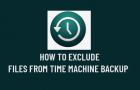 Exclude Files from Time Machine Backup